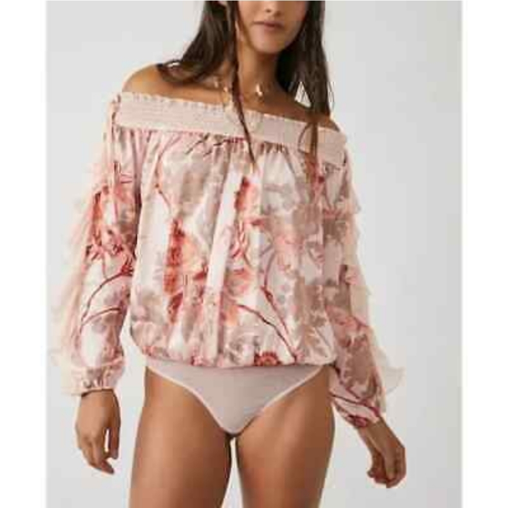 Free People Intimately Born To Love  Bodysuit In Lotus NWOT Sz XS